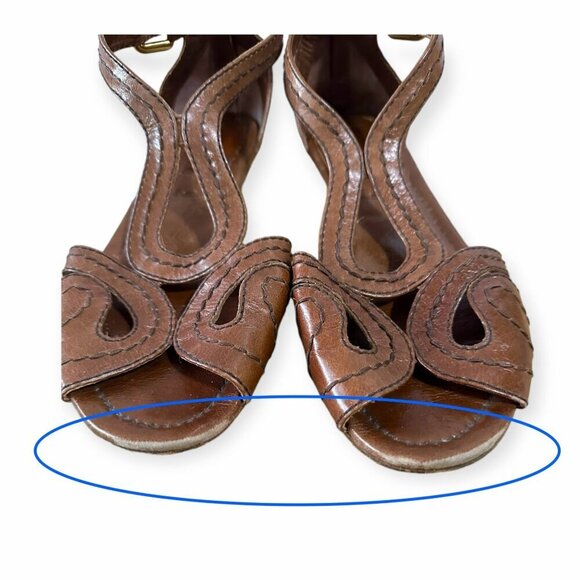 Prada Flat Gladiator Sandals, Brown Leather, Size 38.5 EU, with a Dust Bag - Picture 7 of 11